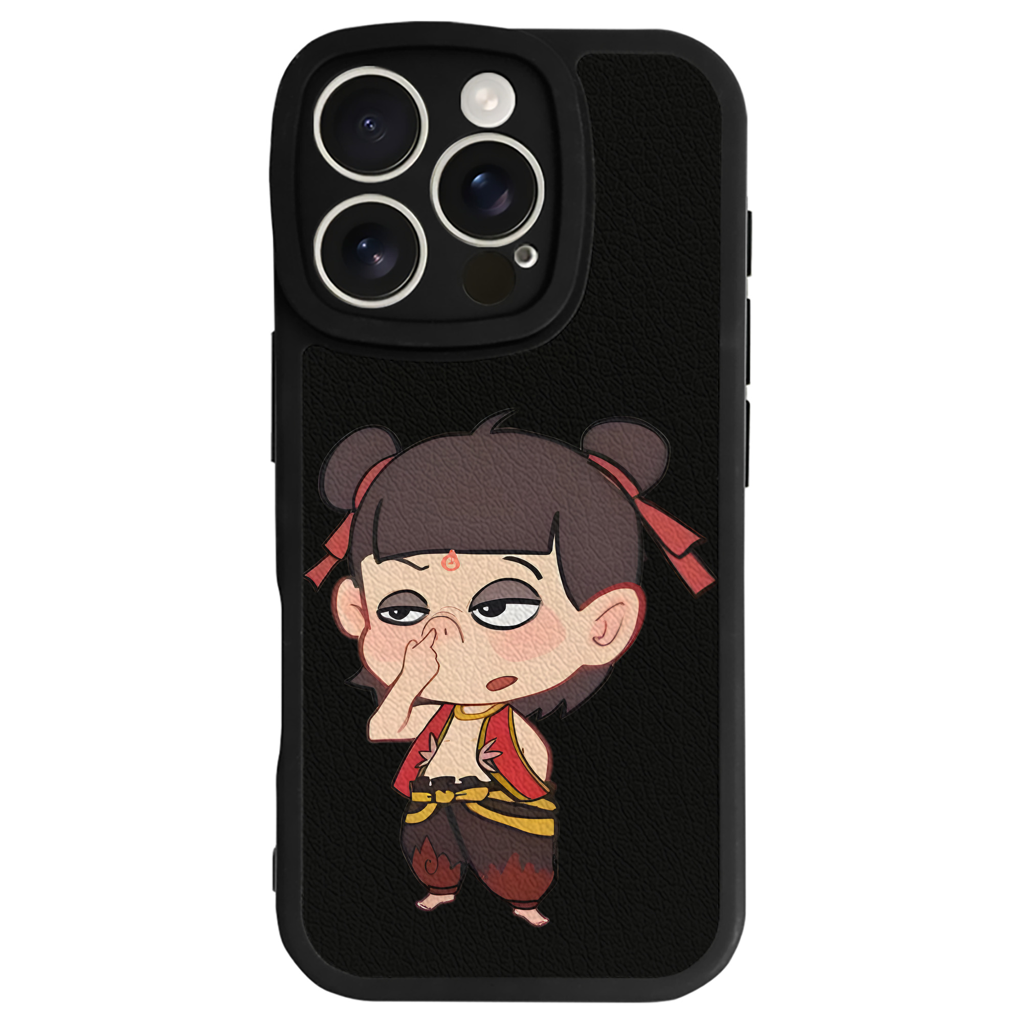 （画像用） Ne Zha 2 ナタ 魔童の大暴れ 【iPhone 16シリーズ対応】シリコンスマホケース（レザー調） 材質：シリコン